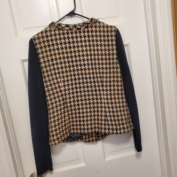 CAbi Houndstooth Mixer Jacket #978, Gray/Beige Size 8 Classic - Picture 15 of 16